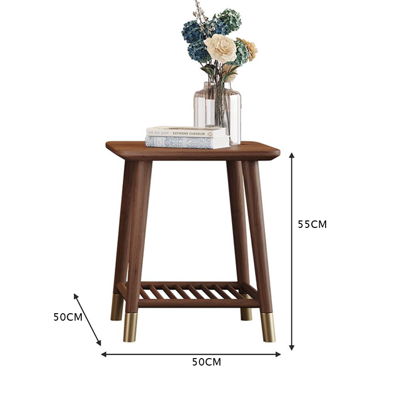 طاولة جانبية خشبية بتصميم كلاسيكي-ST059