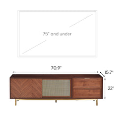 طاولة تلفاز بادرج و ارفف عصرية-TVU022