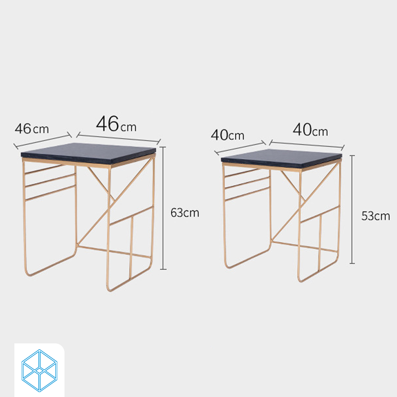 طاولة خدمة مربعة بتصميم هندسي-ST0133