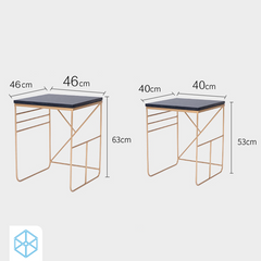 طاولة خدمة مربعة بتصميم هندسي-ST0133