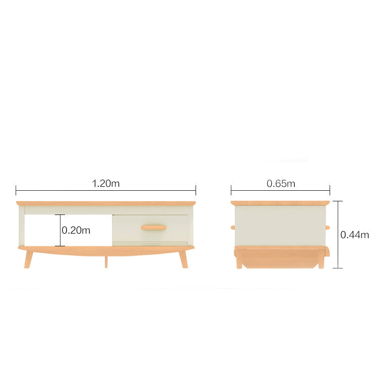 طاولة قهوة خشبية مع درج للتخزين-CT0133