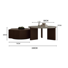 طاولة قهوة قطعتين بتصميم عصري-CT0164