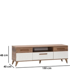 طاولة تلفاز تحتوى على 3 أدراج-TVU051
